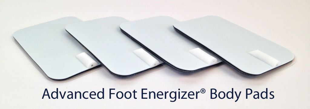 Set of 4 adhesive body pads for the Advanced Foot Energizer